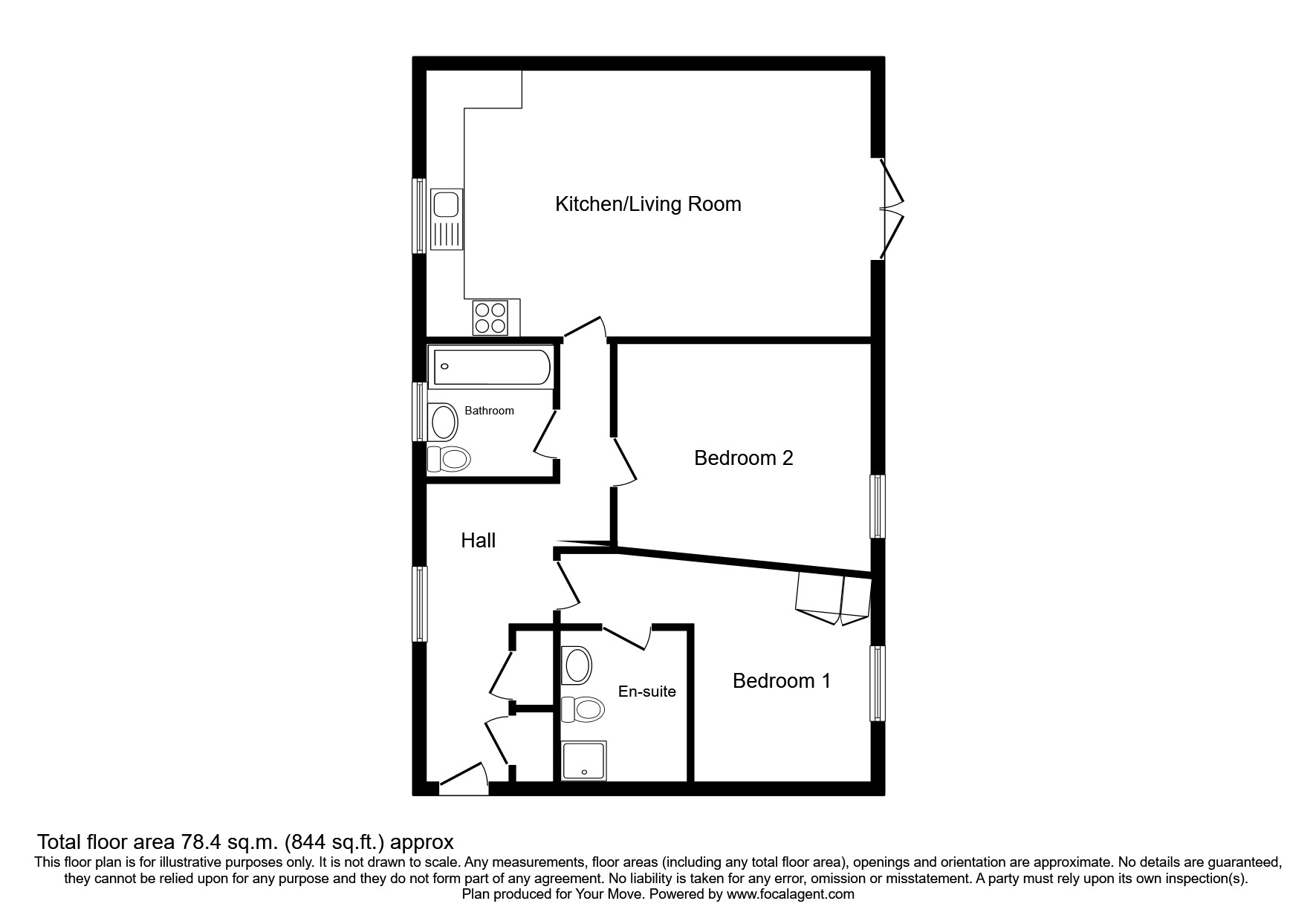 Crescent, Gillingham, Kent ME7, 2 bedroom flat for sale