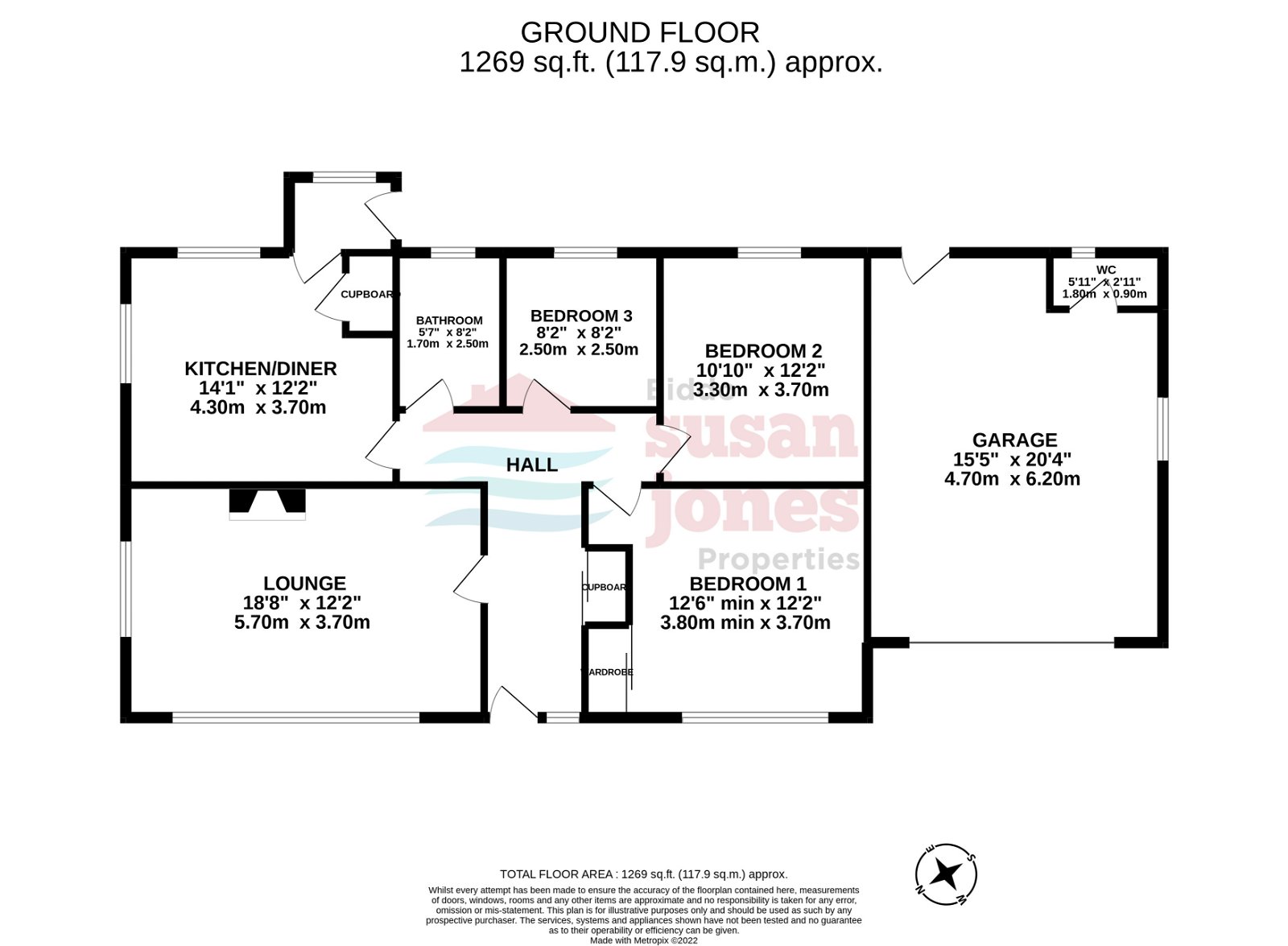 Lon Glenelen, Abererch, Pwllheli LL53, 3 bedroom bungalow for sale