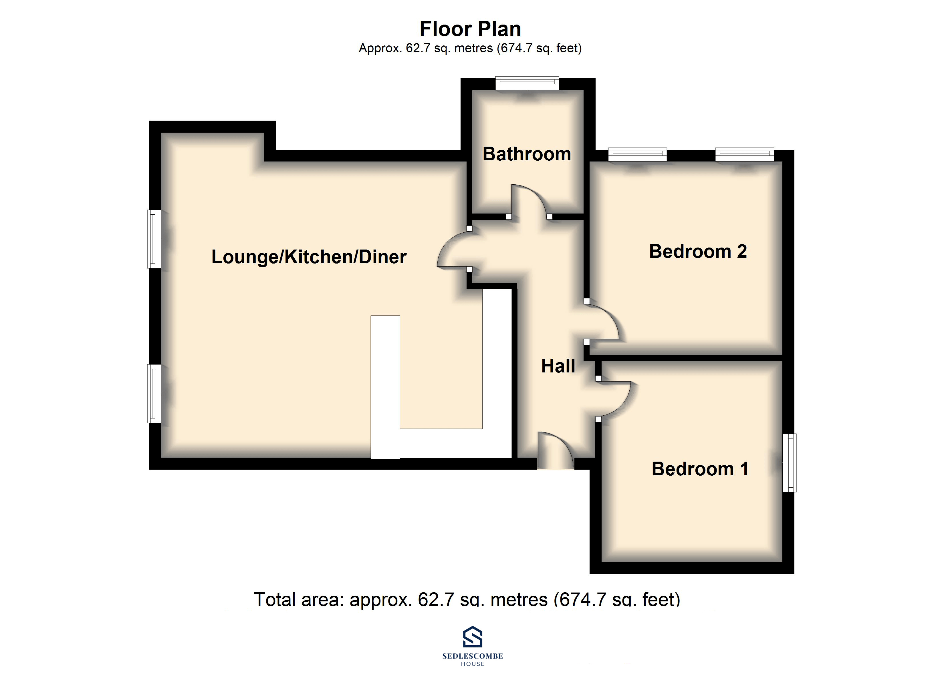 House, Dunchurch Road, Rugby CV22, 2 bedroom flat for sale