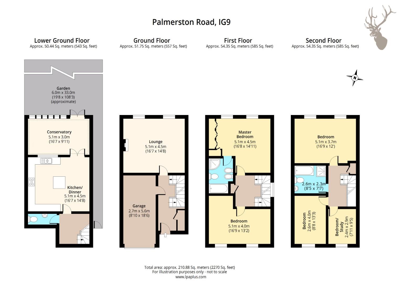Palmerston Road, Buckhurst Hill IG9, 5 bedroom property to rent