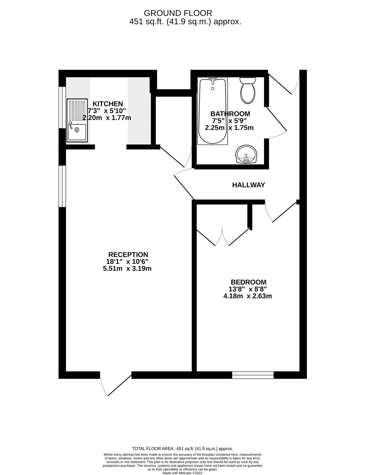 Beaufort Road, Clifton, Bristol BS8, 1 bedroom property for sale