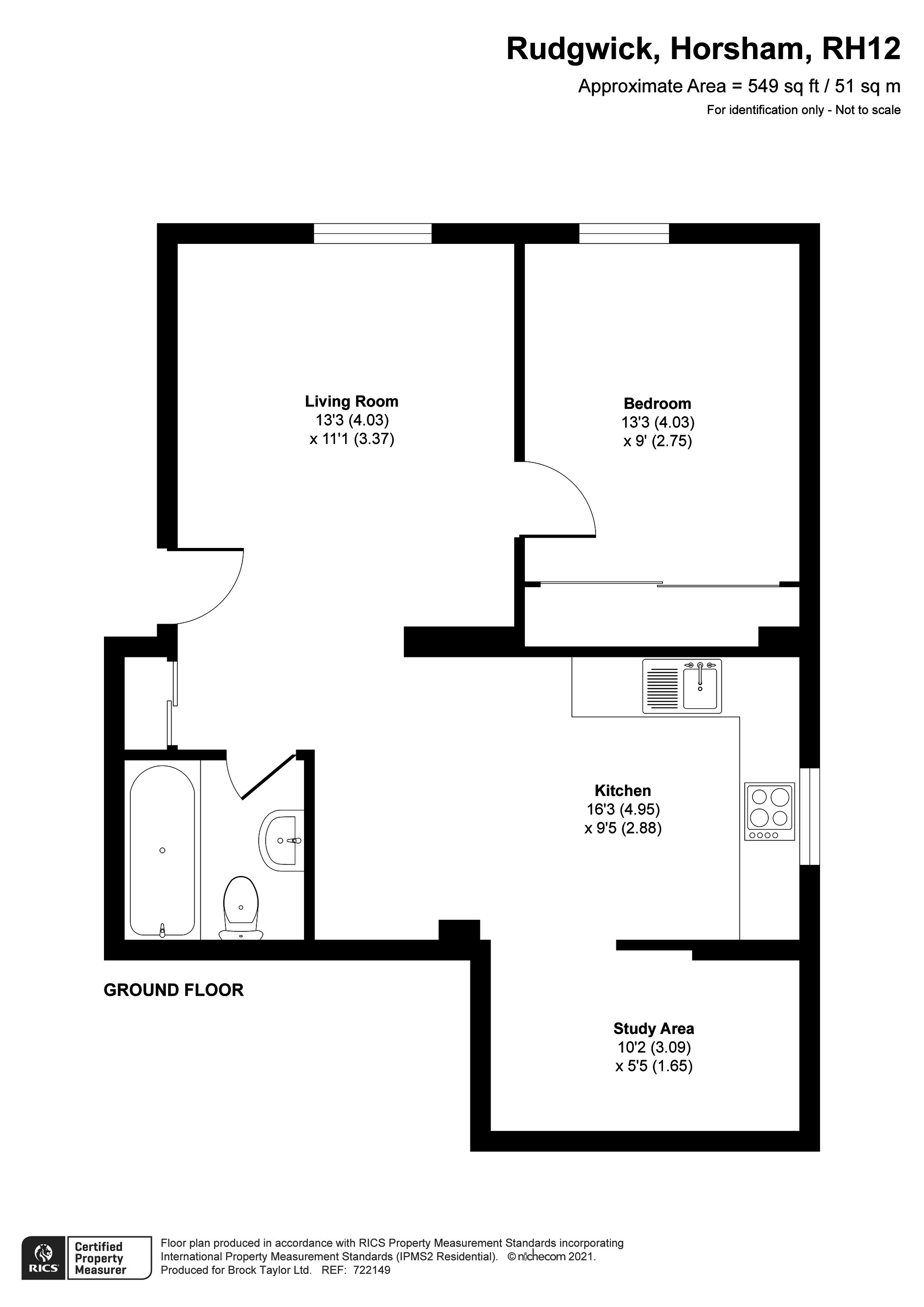 Church Street, Rudgwick, Horsham RH12, 1 bedroom flat for sale