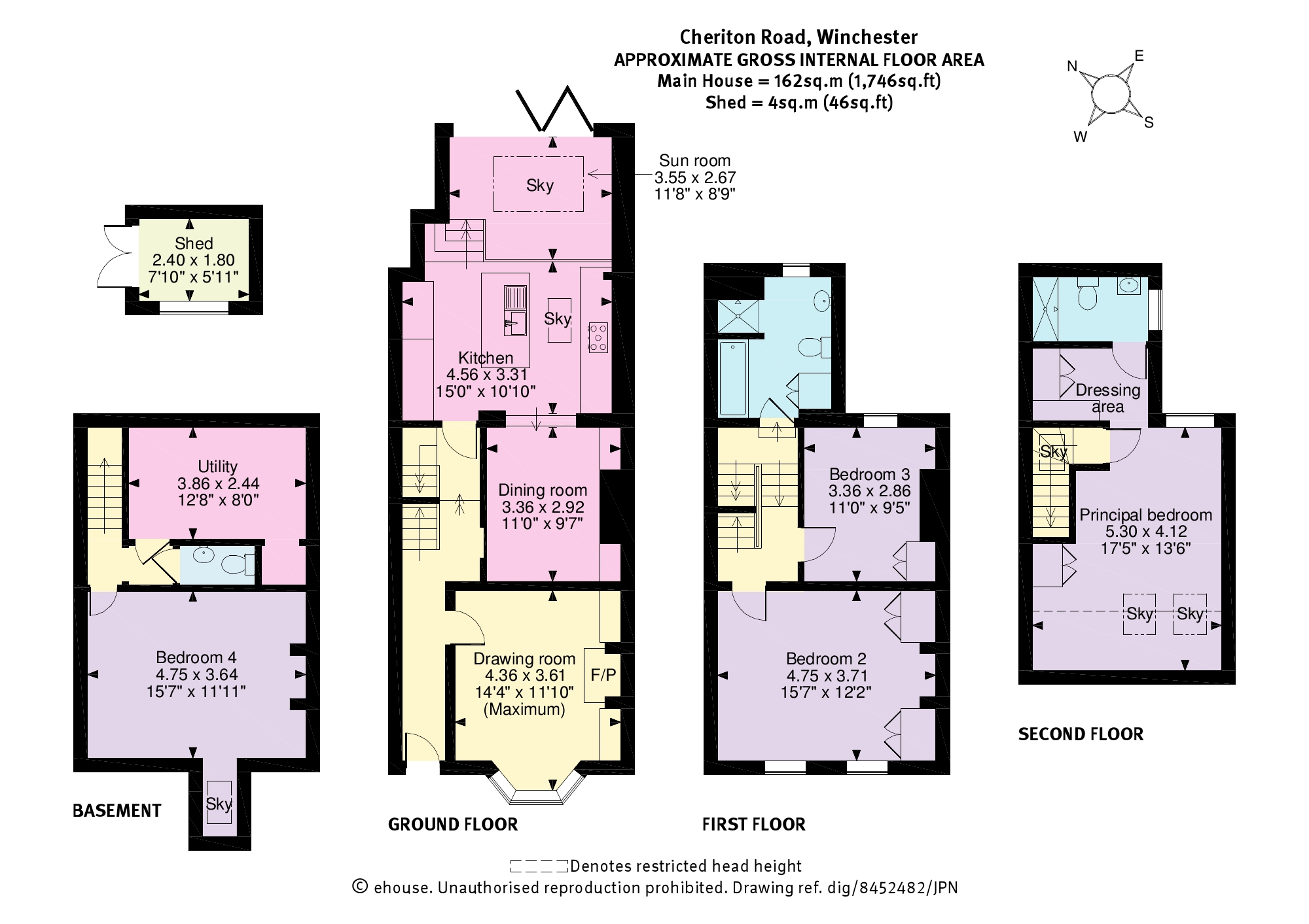Cheriton Road, Winchester, Hampshire SO22, 4 bedroom terraced house for