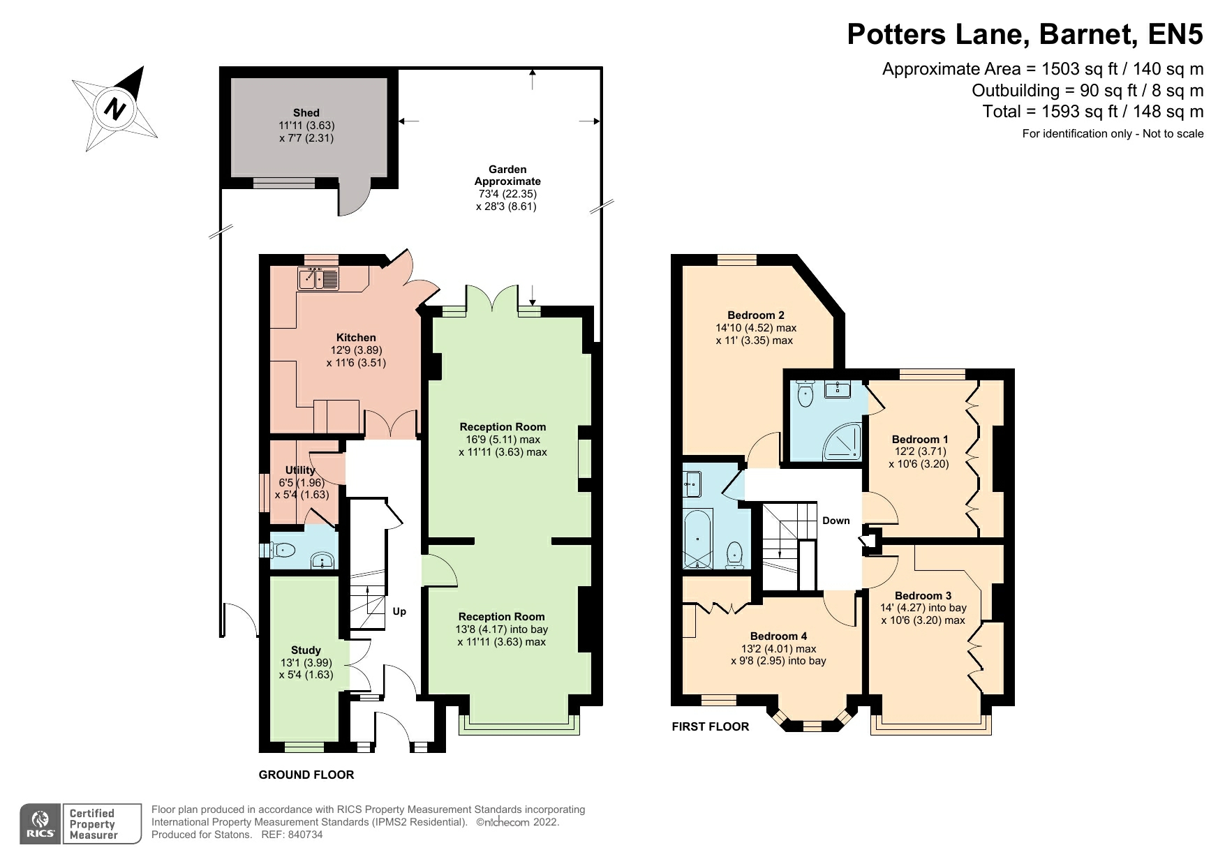 Potters Lane, Hertfordshire EN5, 4 bedroom semidetached house