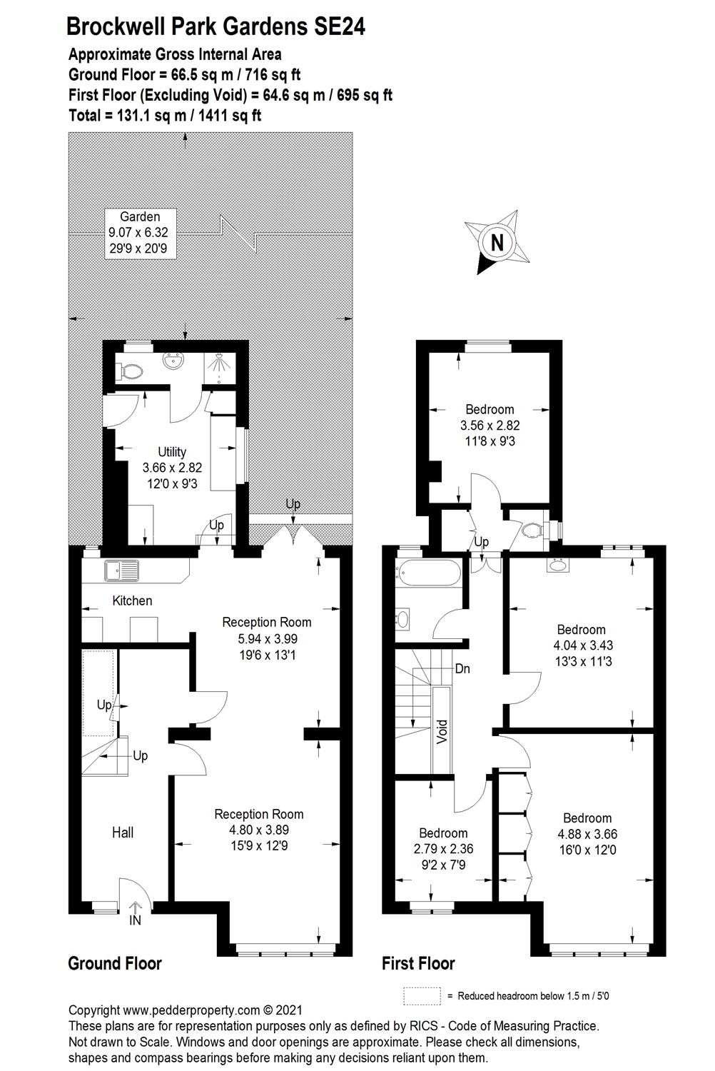 Brockwell Park Gardens, Herne Hill, London SE24, 4 bedroom property for