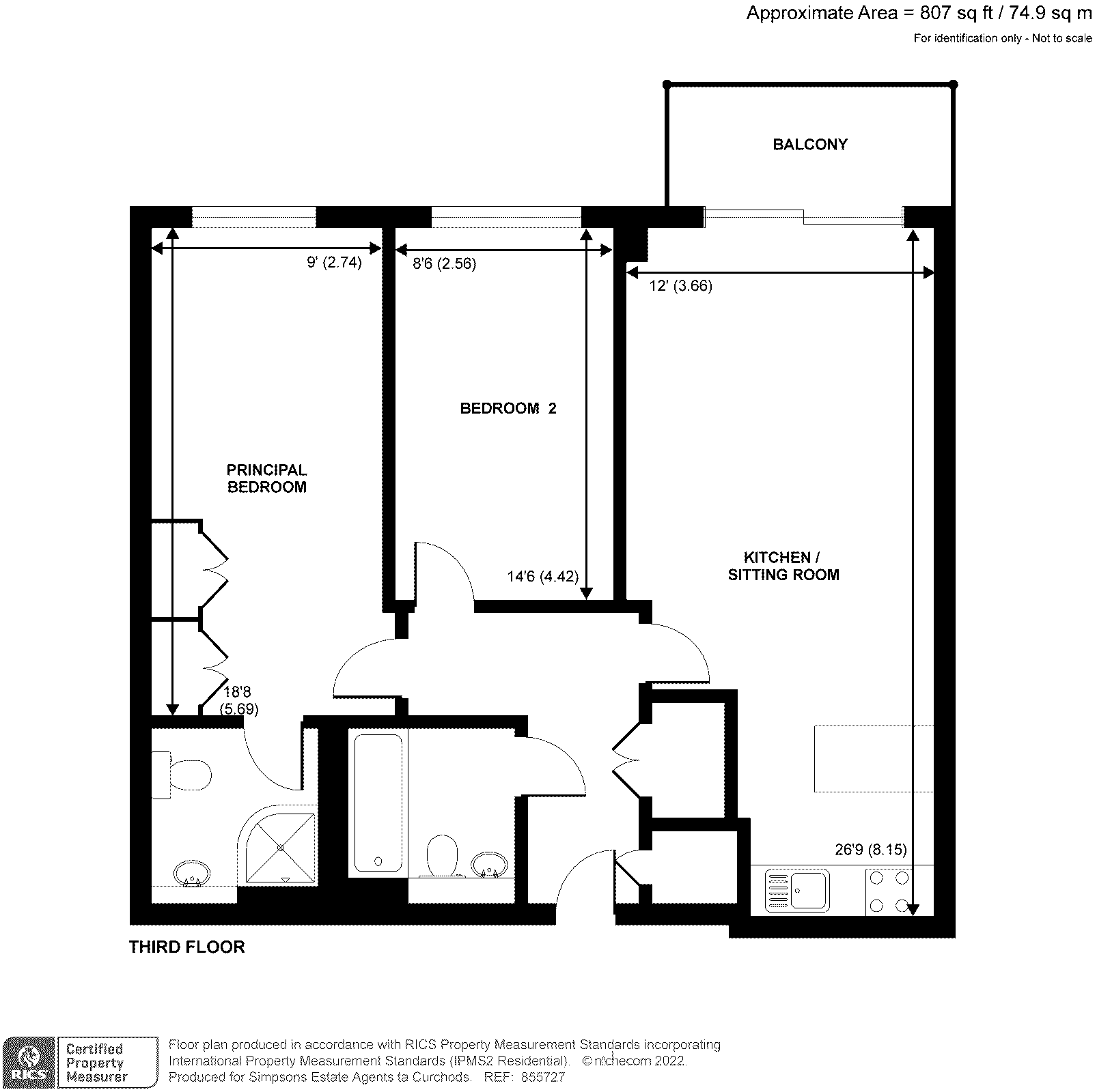 The Heart, Walton On Thames KT12, 2 bedroom flat for sale 61615474