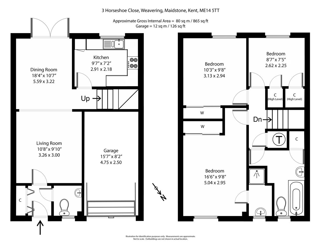 Horseshoe Close, Weavering, Maidstone ME14, 3 bedroom semidetached