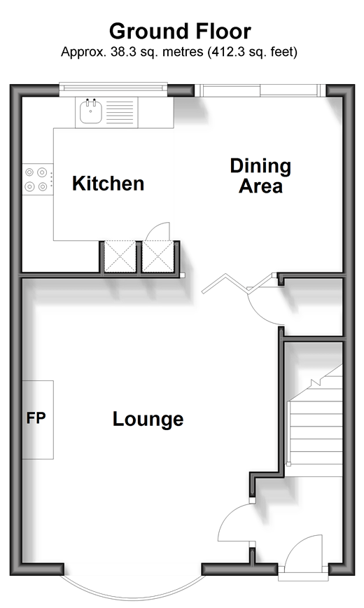 3 bed terraced house for sale in Browns Lane, Uckfield, East Sussex