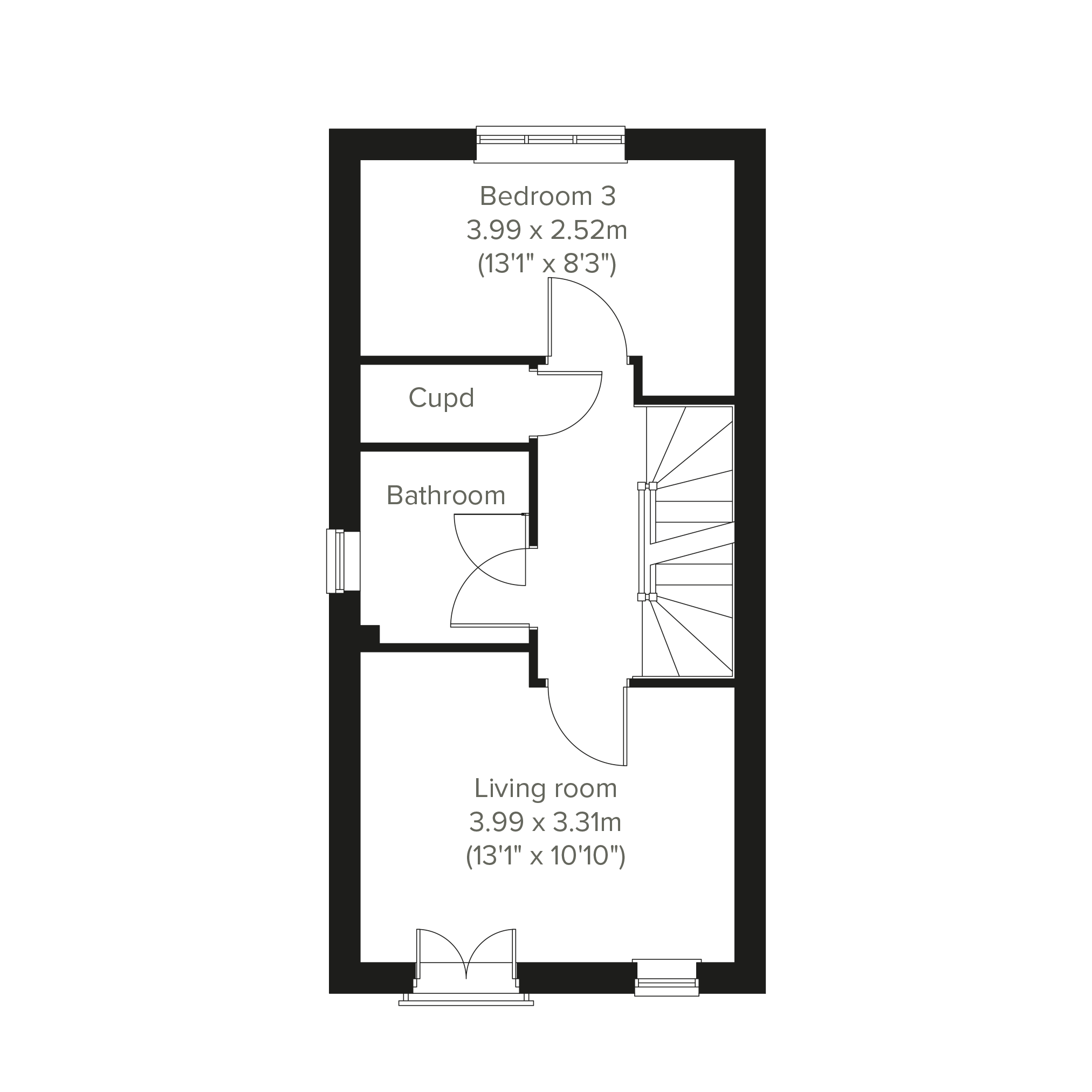 "The Ashdown" at Steed Close, Paignton TQ4, 3 bedroom terraced house