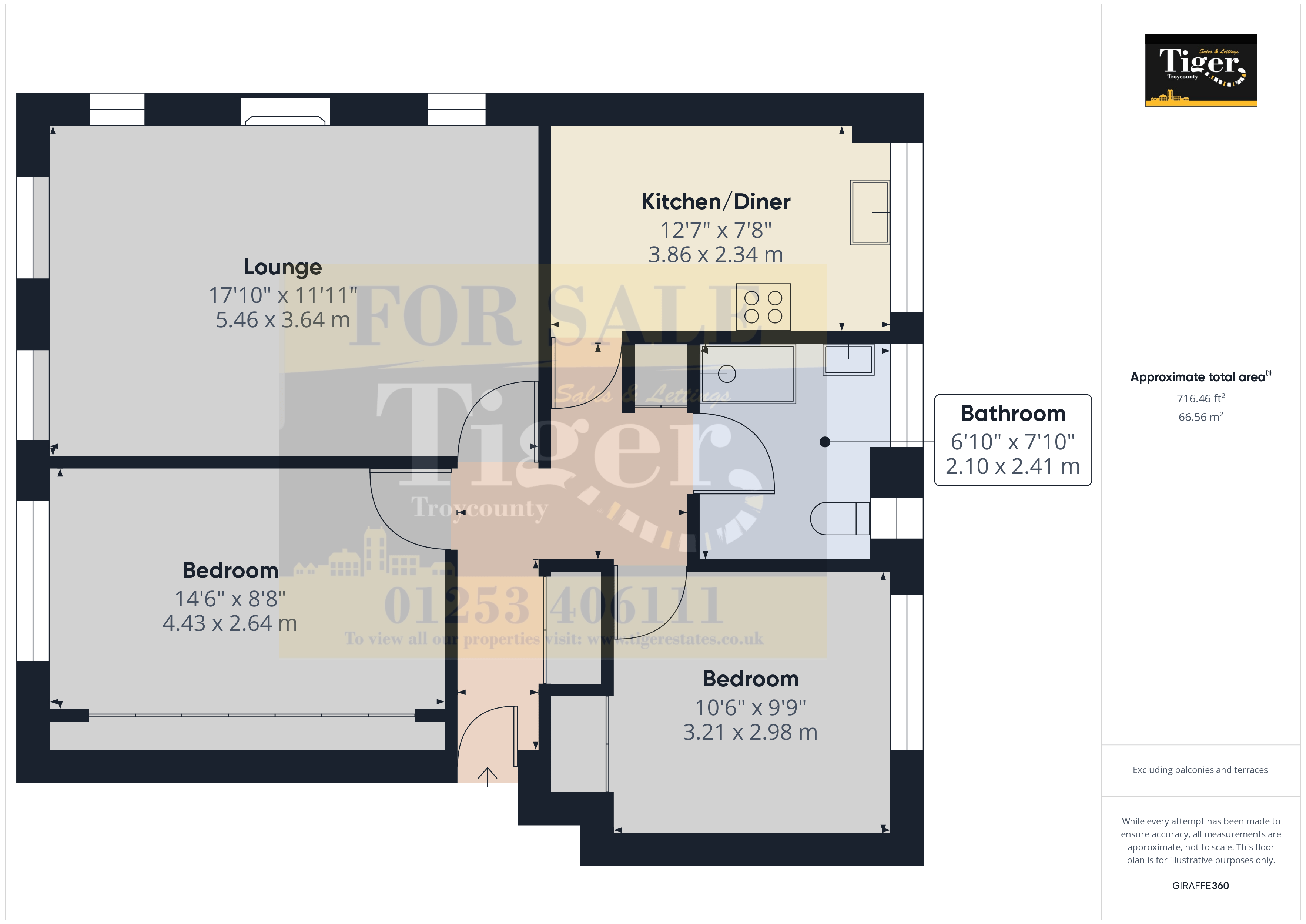 Whitegate Drive, Blackpool FY3, 2 bedroom flat for sale 66456936