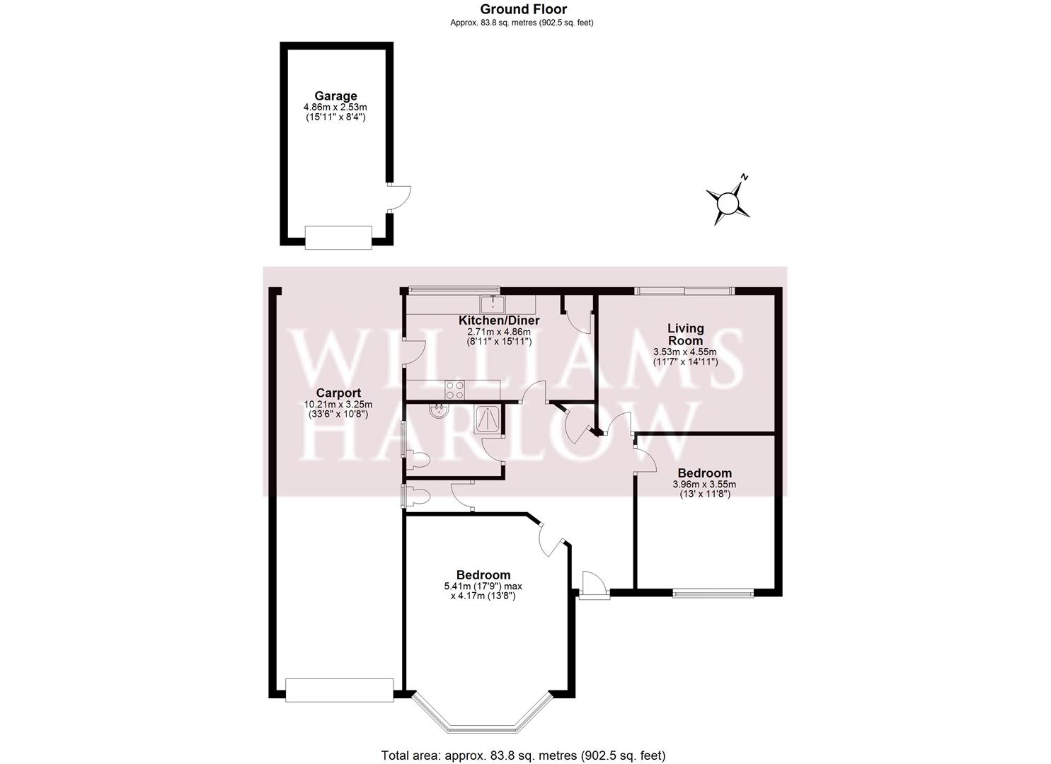 2 bed semidetached bungalow for sale in Great Tattenhams, Epsom KT18