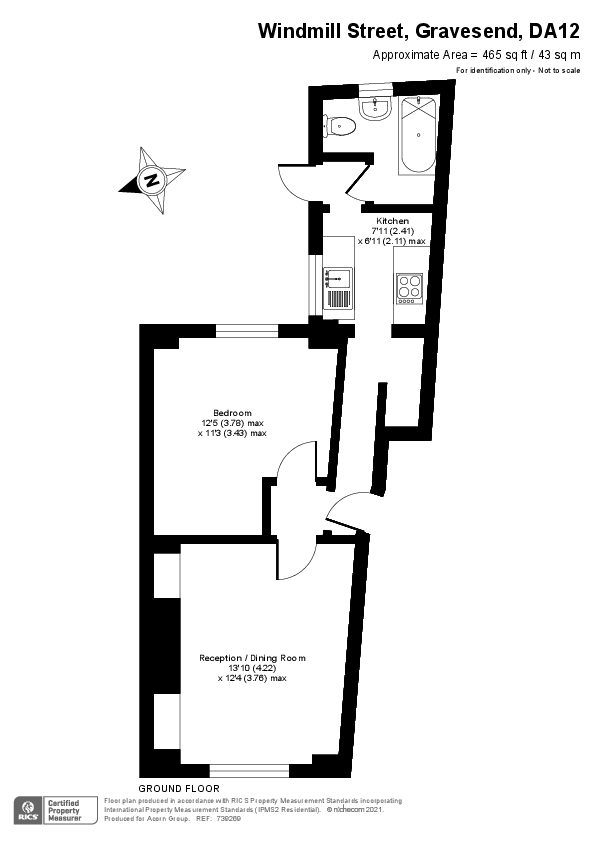 Windmill Street, Gravesend DA12, 1 bedroom flat for sale 58983937