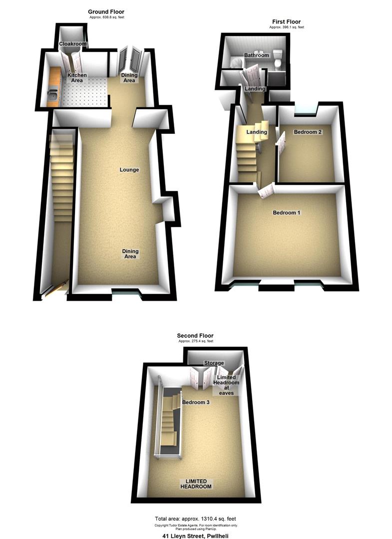 Lleyn Street, Pwllheli LL53, 3 bedroom town house to rent 62075485