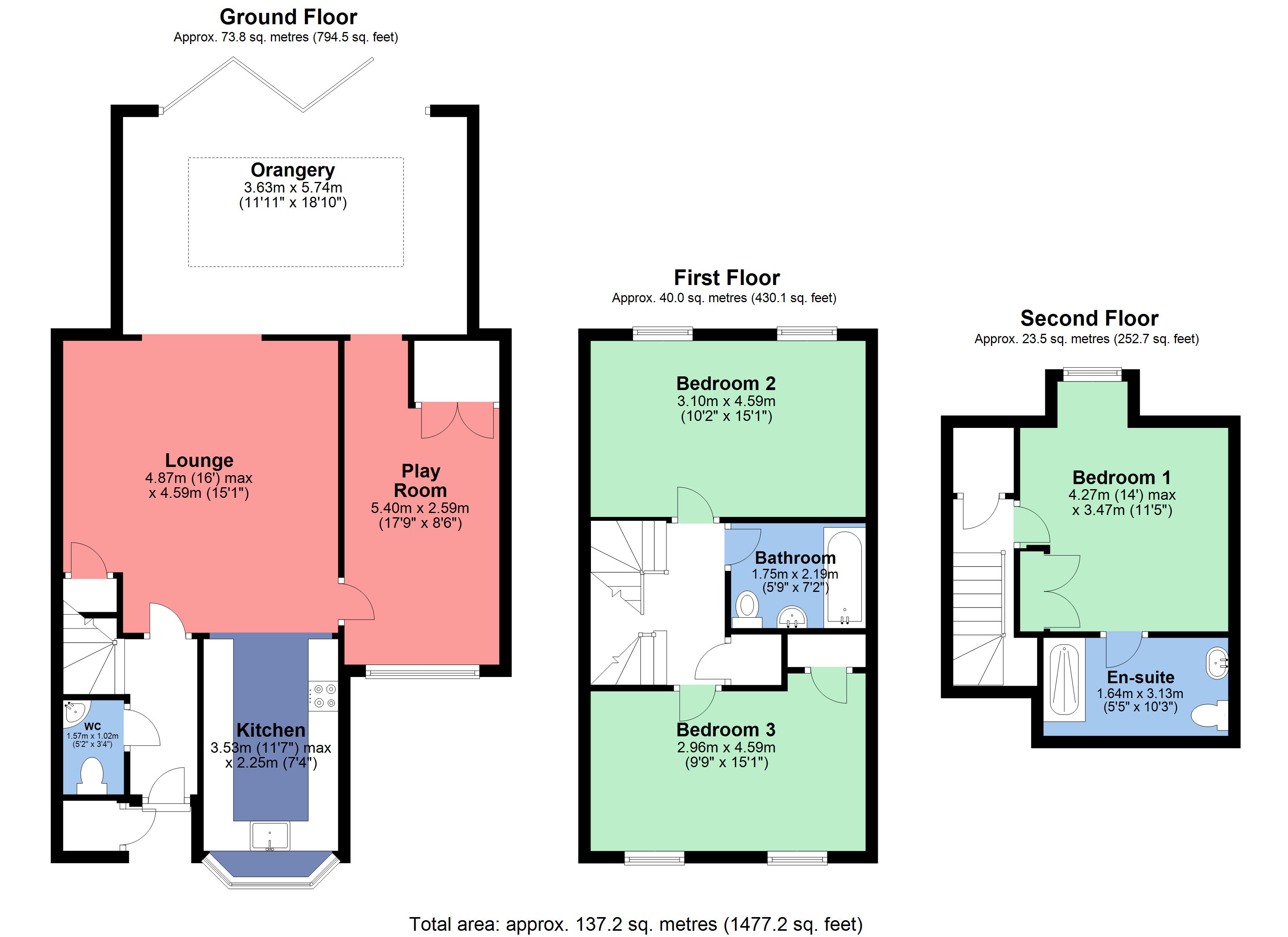 Hoopers Mews, School Lane, Bushey, Hertfordshire WD23, 3 bedroom end