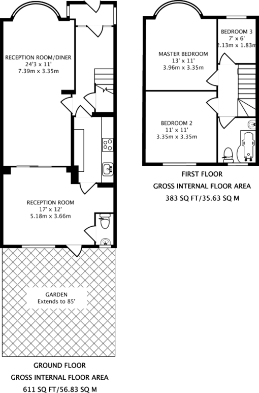Eastcote Lane, Harrow, Middlesex HA2, 3 bedroom terraced house for sale