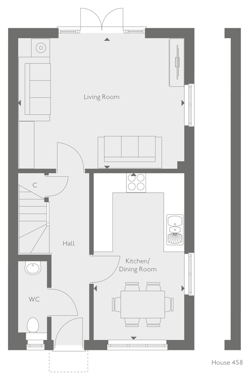 New home, 3 bed property for sale in "Elsenham" at Welton Lane