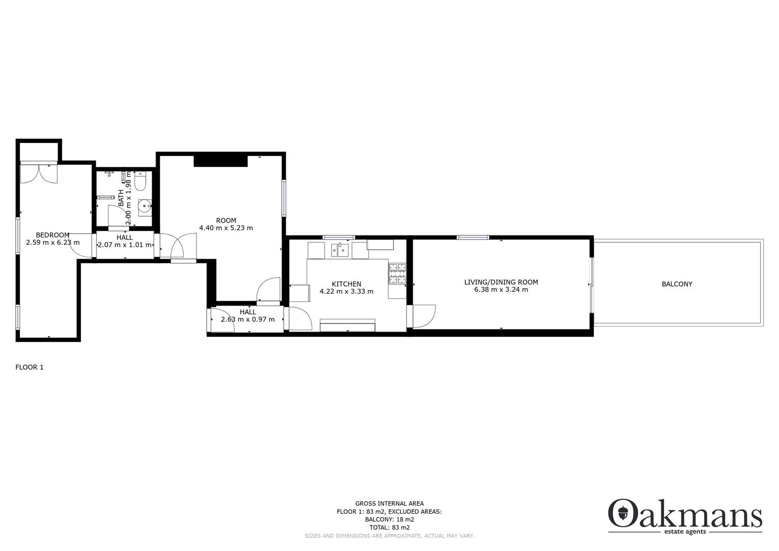 College Road, Moseley, Birmingham B13, 2 bedroom flat for sale