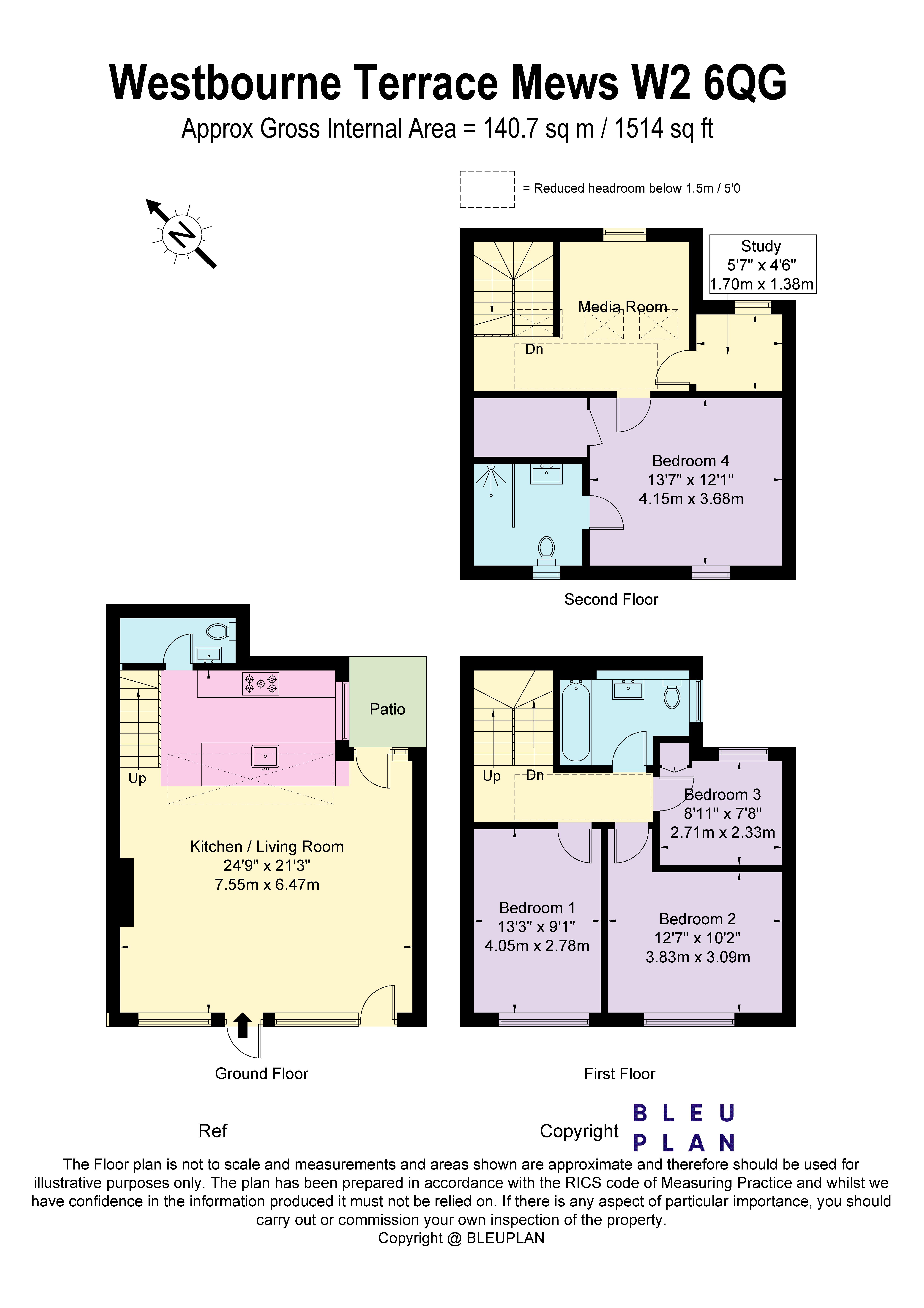 Westbourne Terrace Mews, London W2, 4 bedroom terraced house to rent