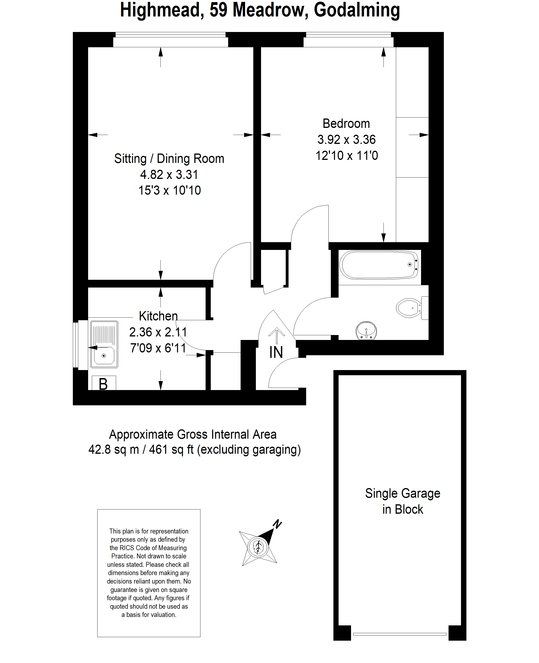 Meadrow, Godalming GU7, 1 bedroom flat for sale 60364846 PrimeLocation