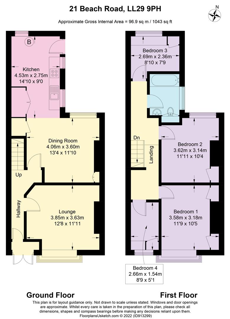 Beach Road, Old Colwyn, Colwyn Bay LL29, 4 bedroom semidetached house