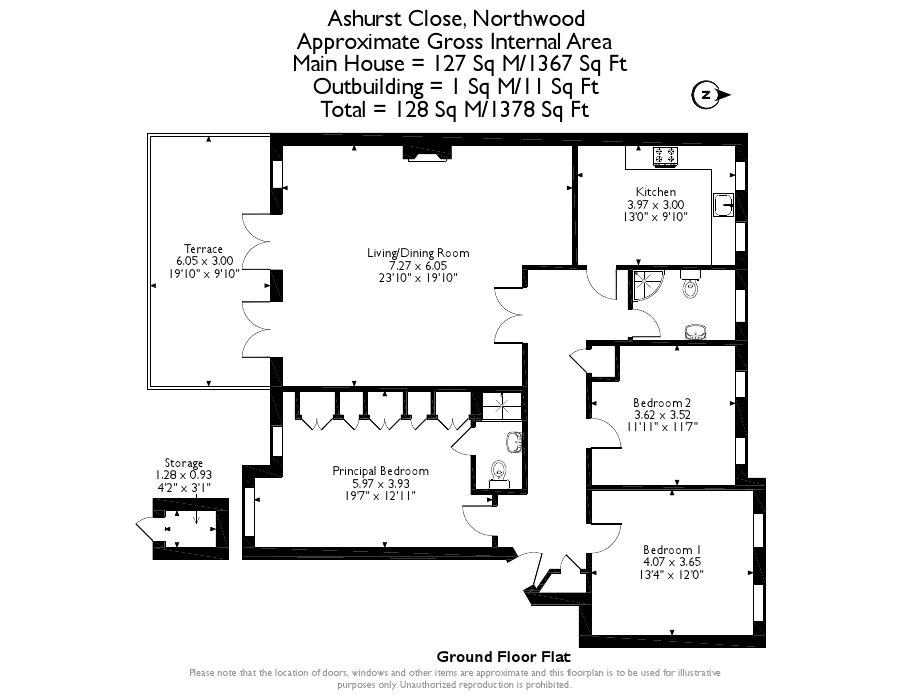 Ashurst Close, Northwood HA6, 3 bedroom flat for sale 65945018
