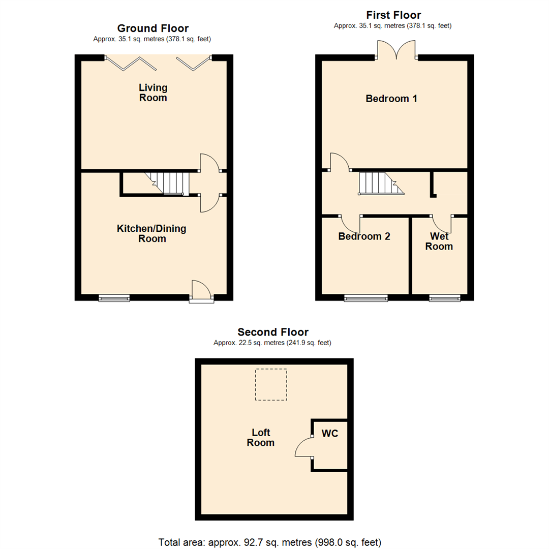 Moorview, Methley, Leeds LS26, 2 bedroom terraced house for sale
