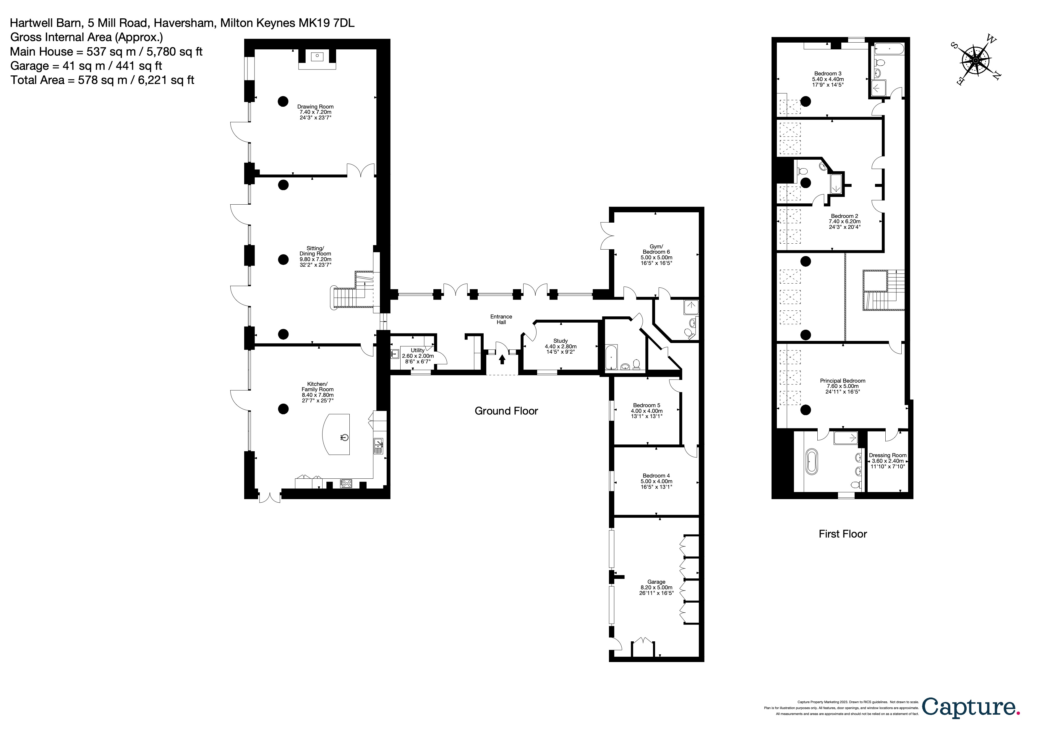 Mill Road, Haversham, Milton Keynes, Buckinghamshire MK19, 6 bedroom