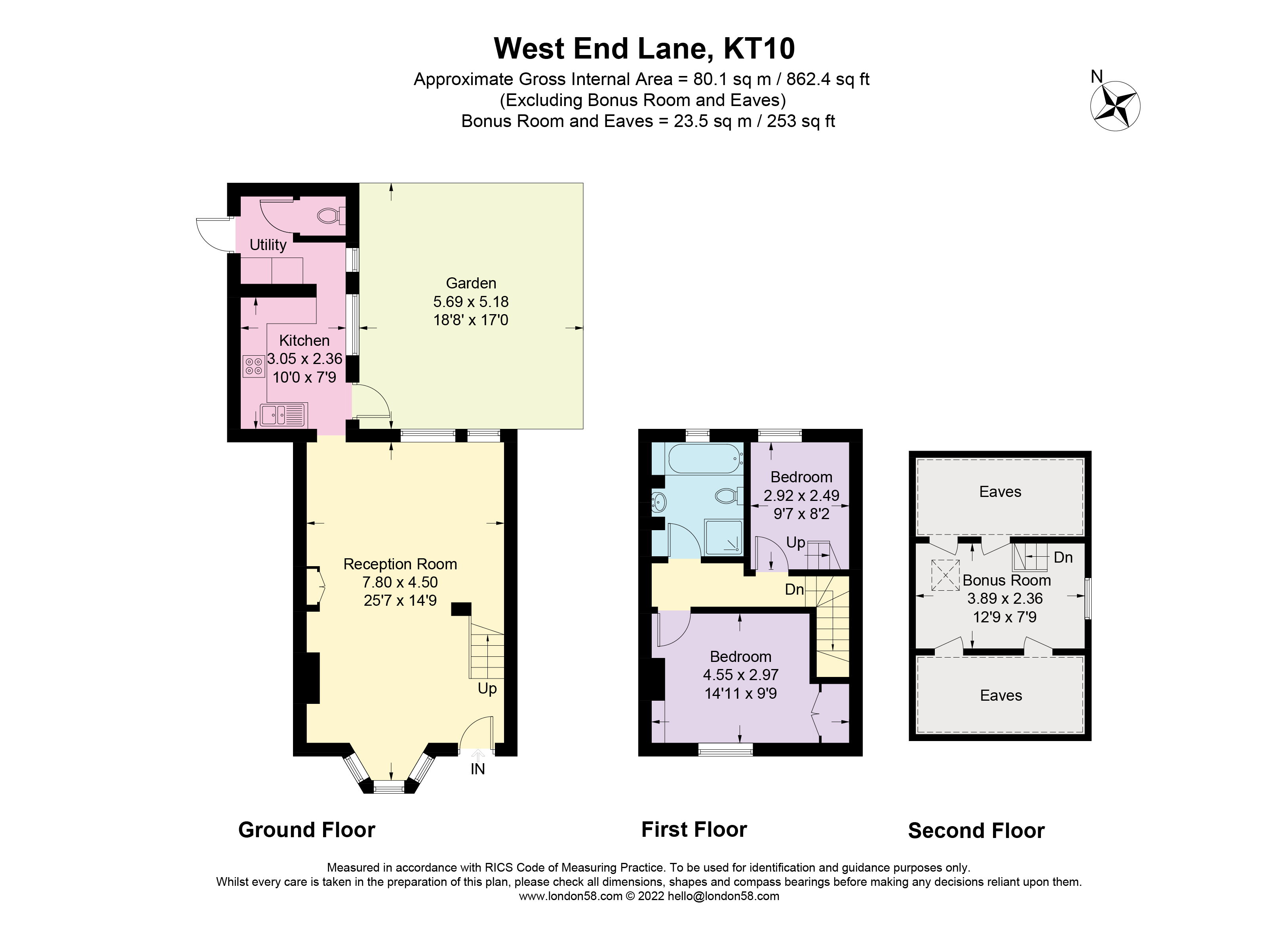 West End Lane, Esher, Surrey KT10, 2 bedroom cottage for sale