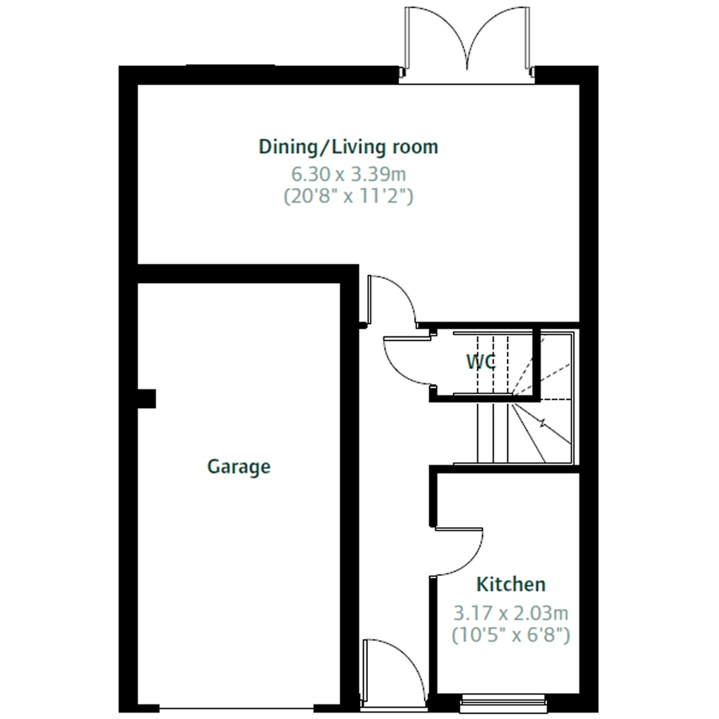 New home, 4 bed detached house for sale in "The Rockingham" at Arcaro