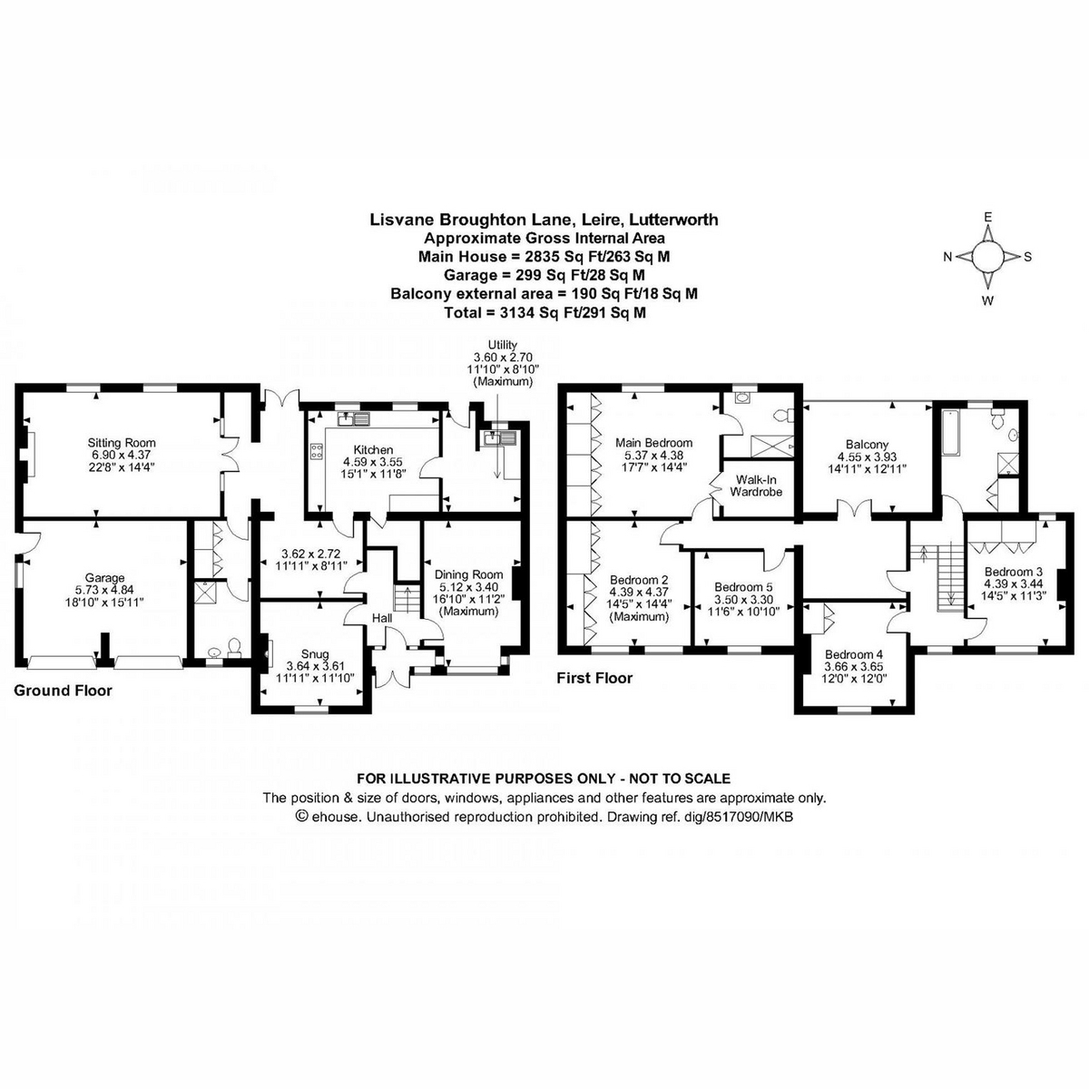 Broughton Lane Leire, Lutterworth, Leicestershire LE17, 5 bedroom