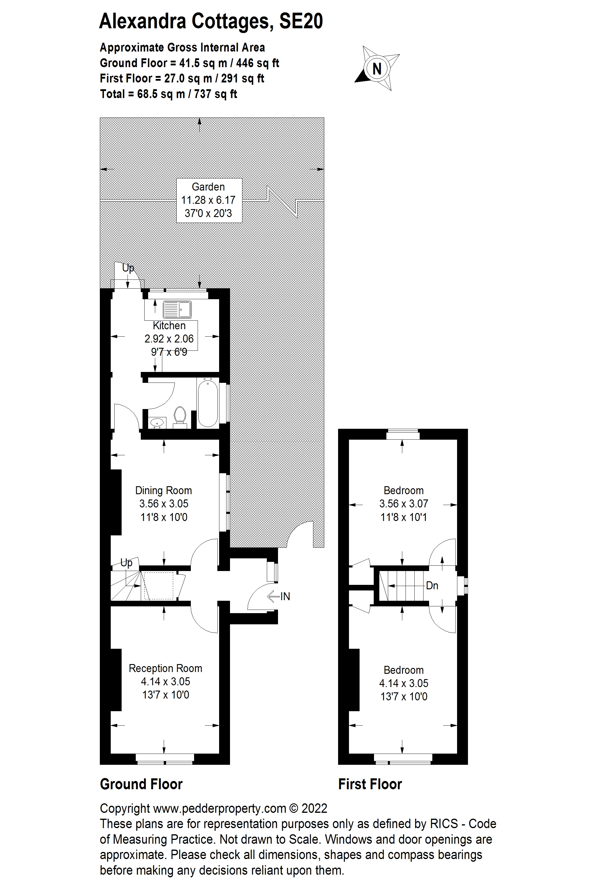 Hardings Lane, Penge, London SE20, 2 bedroom semidetached house for