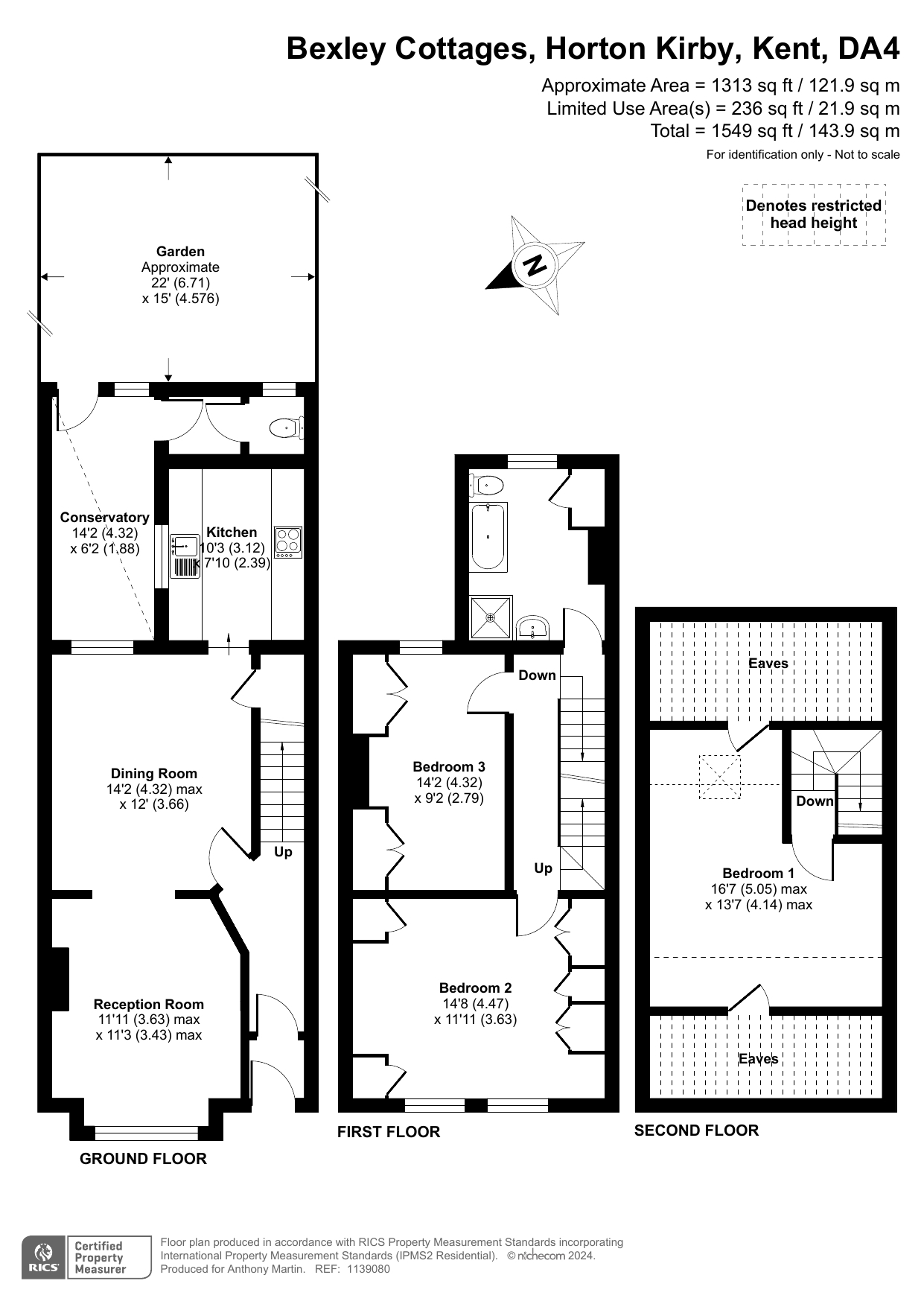3 bed terraced house for sale in Bexley Cottages, Horton Kirby, Kent