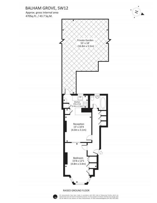 Balham Grove, London SW12, 1 bedroom flat for sale 64128057