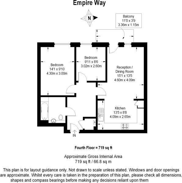 Quadrant Court, Empire Way, Wembley HA9, 2 bedroom flat to rent