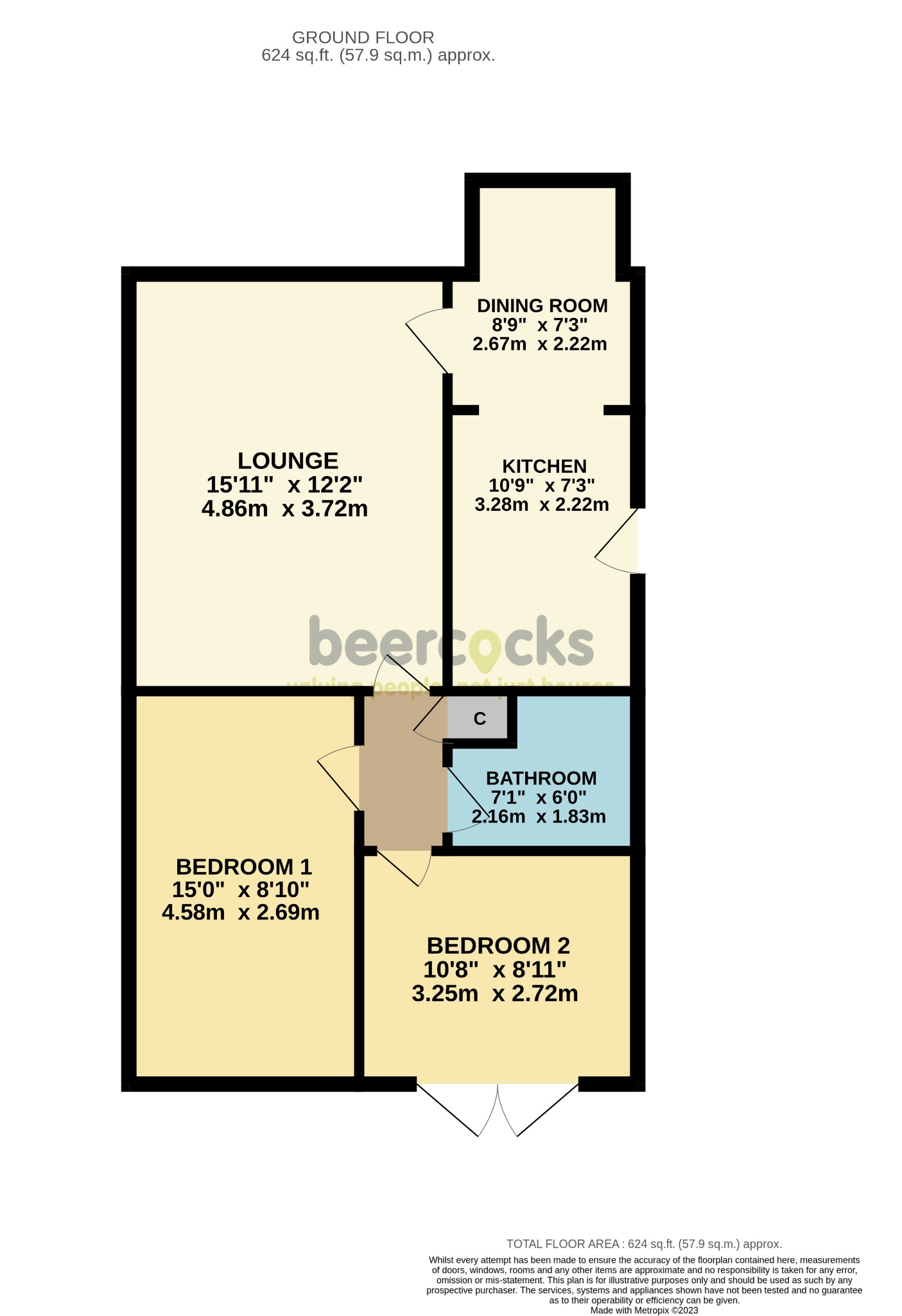 Derrymore Road, Willerby, Hull HU10, 2 bedroom semidetached bungalow