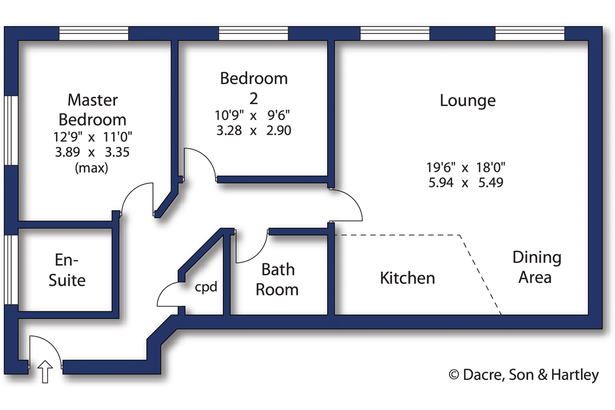 Burnside, Addingham, Ilkley, West Yorkshire LS29, 2 bedroom flat for