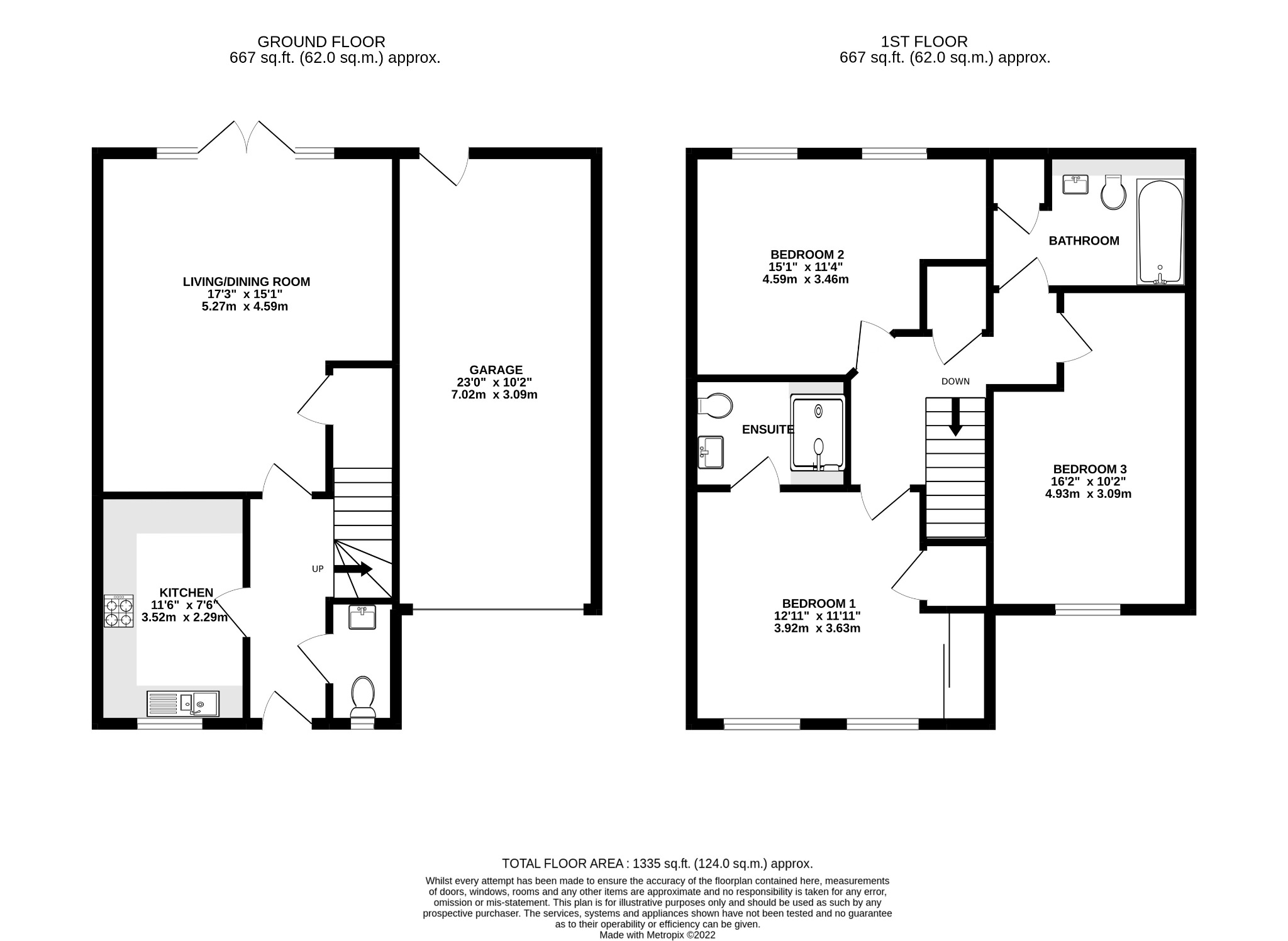 Illet Way, Faygate, Horsham RH12, 3 bedroom terraced house for sale