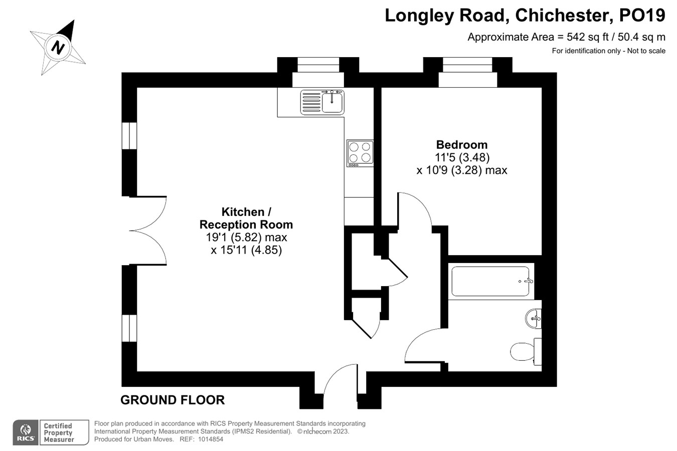 Longley Road, Chichester PO19, 1 bedroom flat for sale 65241882