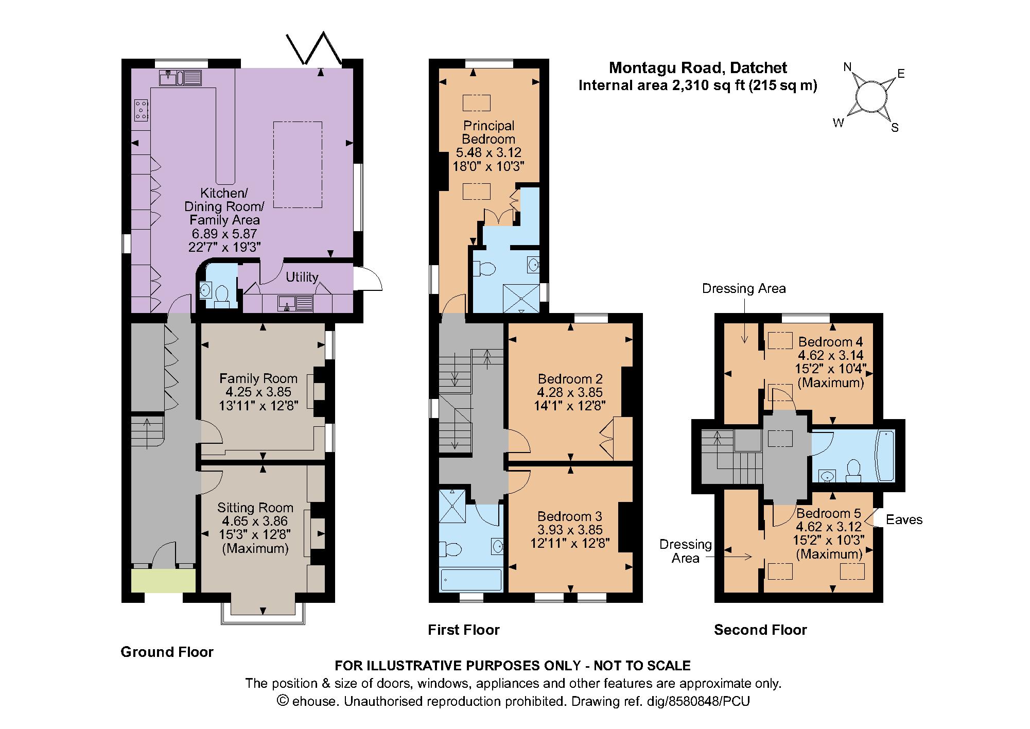 Montagu Road, Datchet, Berkshire SL3, 5 bedroom detached house for sale