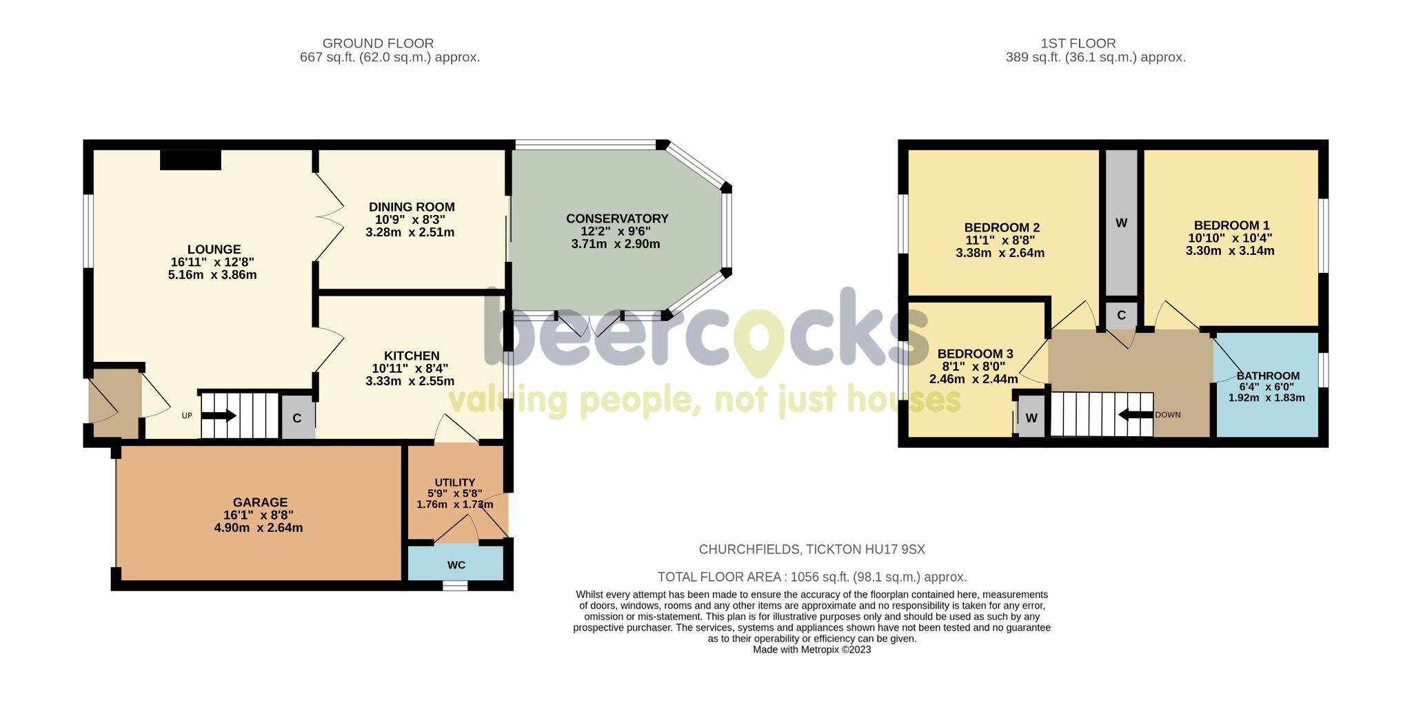 Churchfields, Tickton, Beverley HU17, 3 bedroom detached house for sale