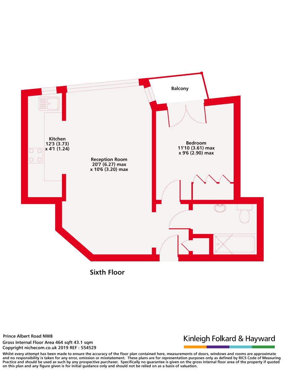 Prince Albert Road, London NW8, 1 bedroom flat for sale 62600059