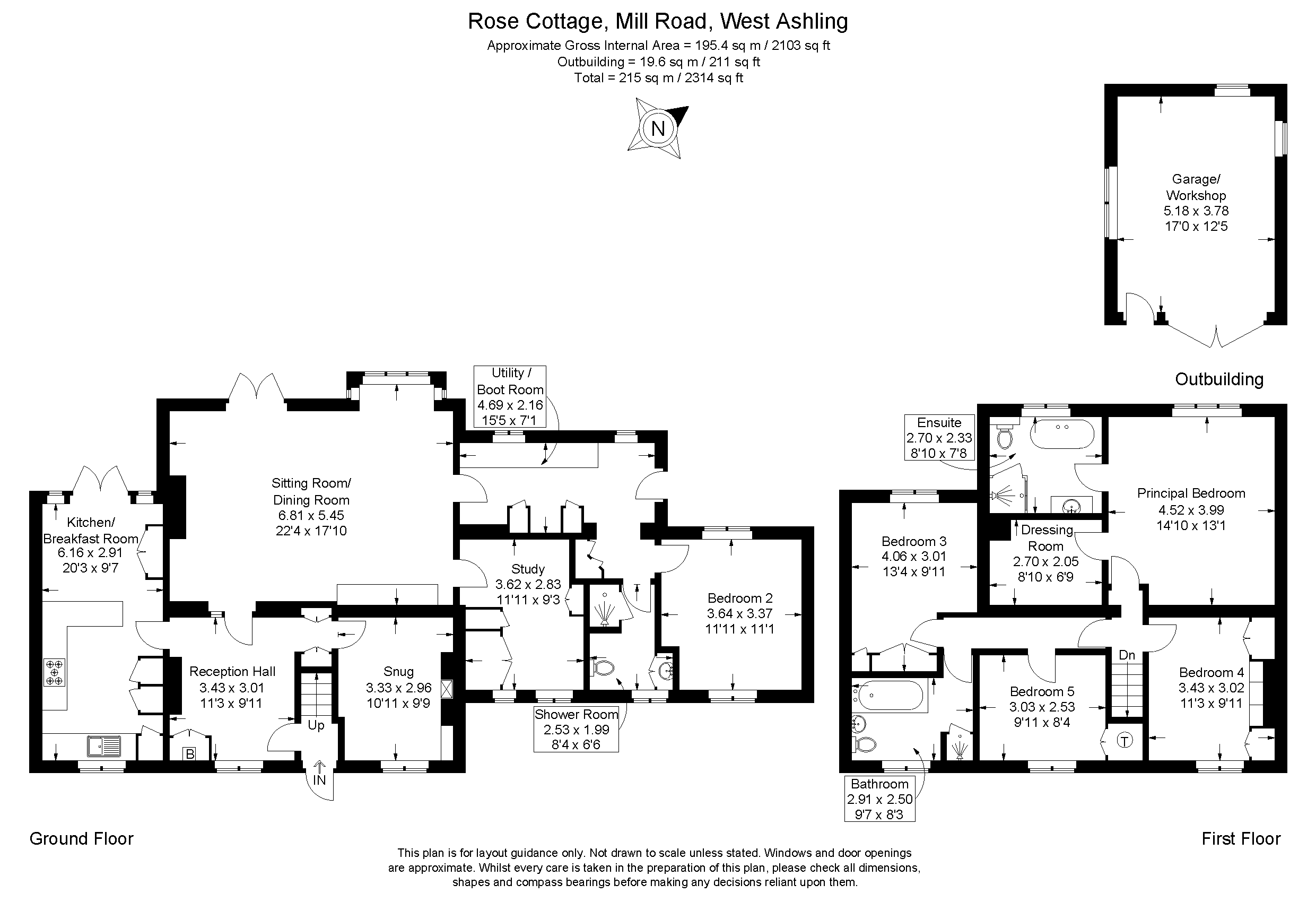 Mill Road, West Ashling, Chichester, West Sussex PO18, 5 bedroom