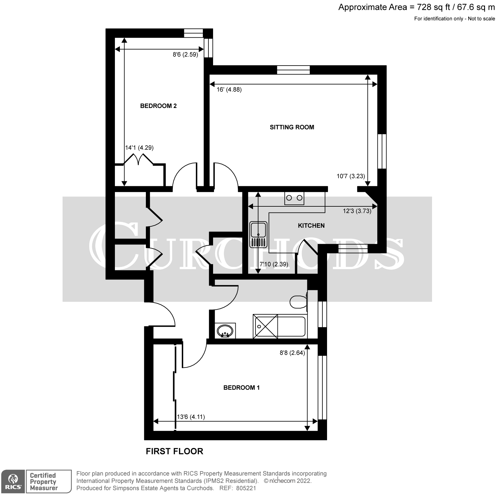 Raeburn Grove, St. Johns Hill Road, Woking GU21, 2 bedroom flat for