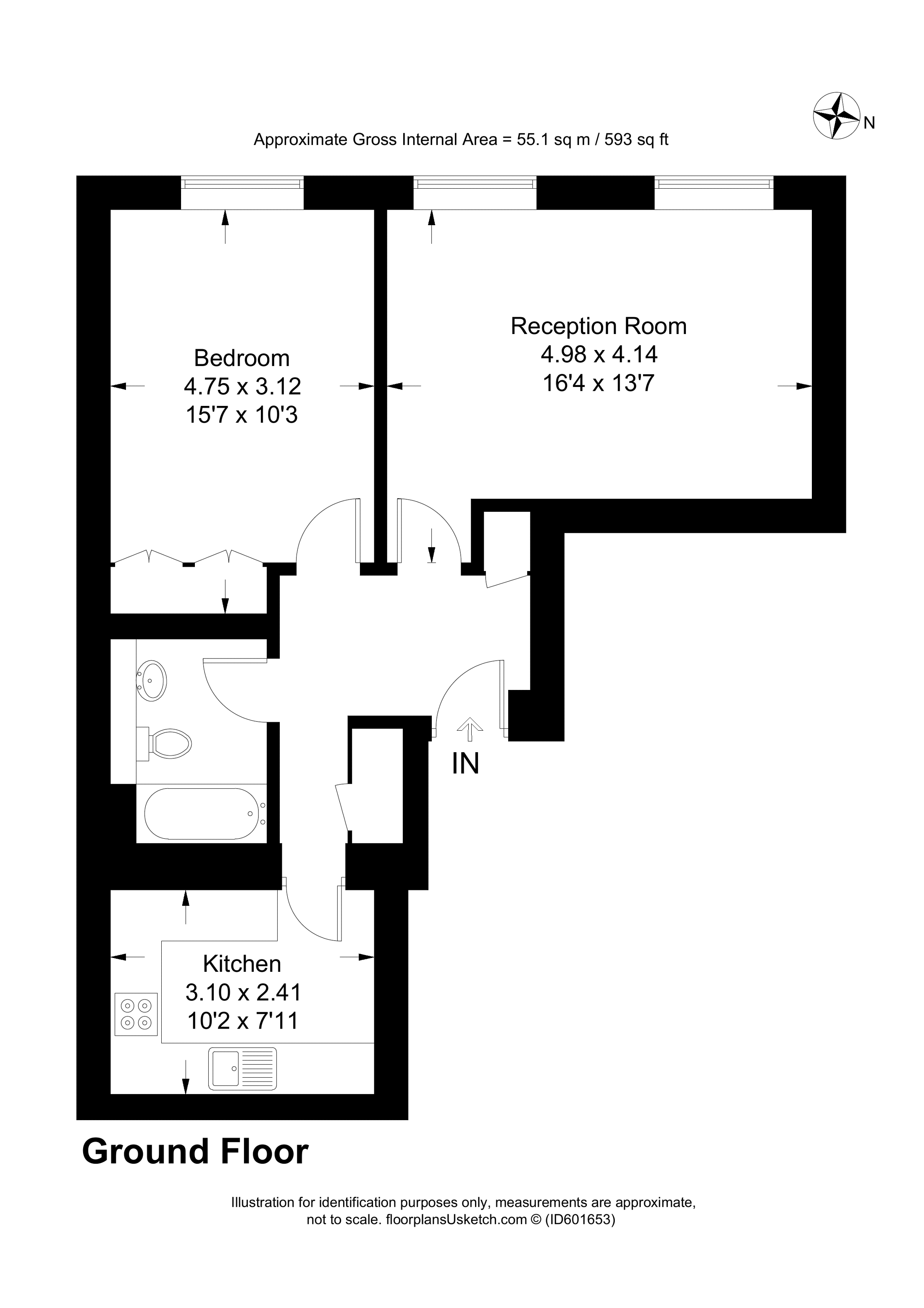 Imperial Court, Kennington, London SE11, 1 bedroom flat for sale