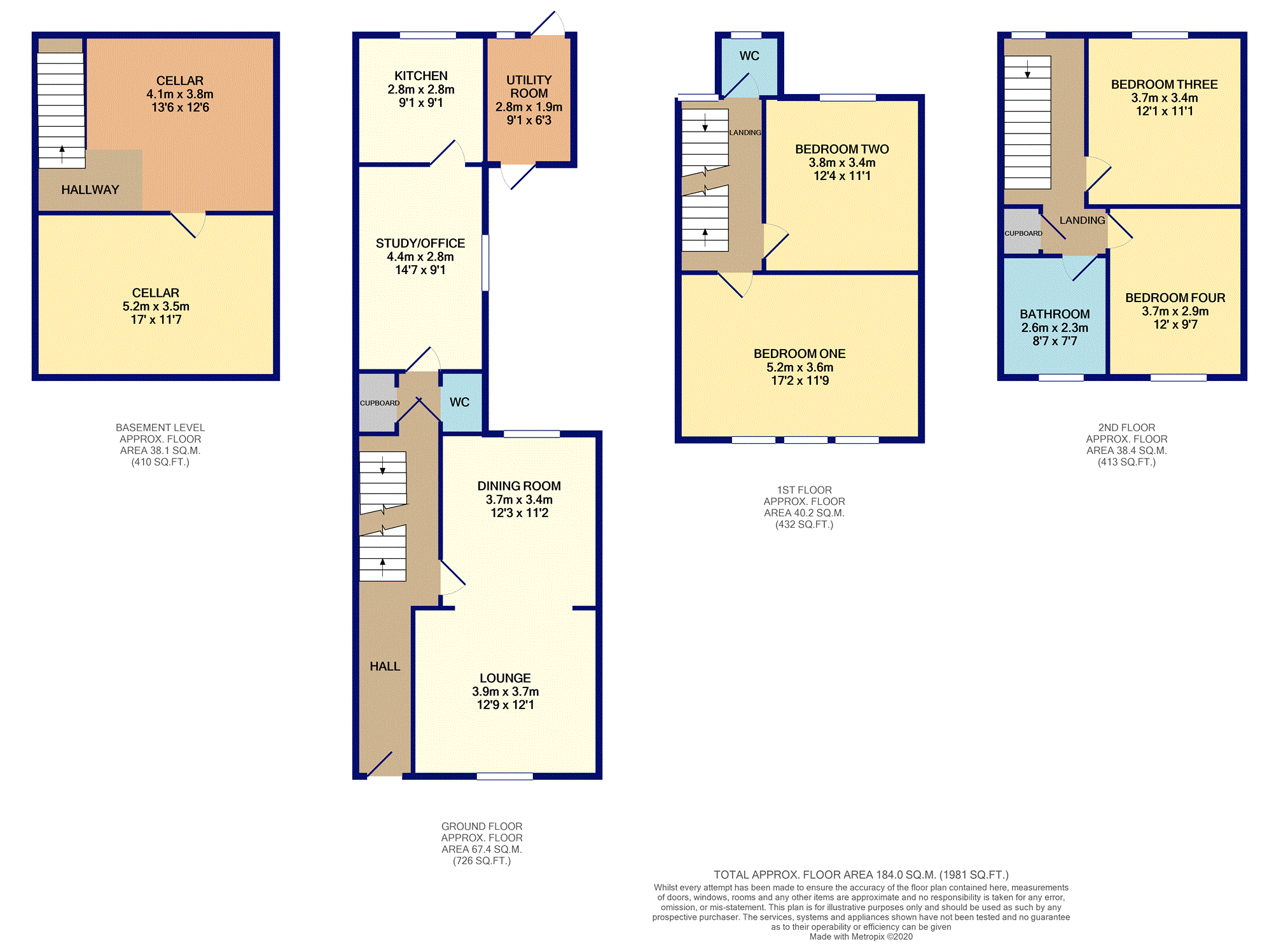 Langham Place, Northampton NN2, 4 bedroom terraced house for sale