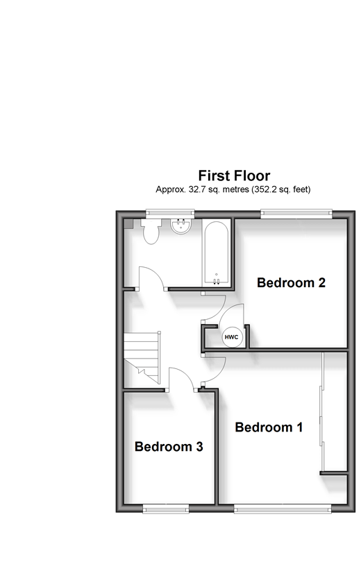 3 bed semidetached house for sale in Rushford Close, Headcorn, Kent