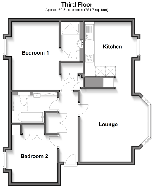 The Avenue, Worcester Park, Surrey KT4, 2 bedroom flat for sale