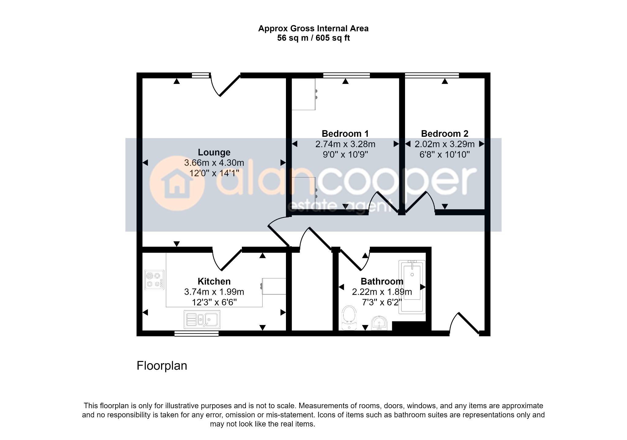 Bentley Court, Bentley Road, Nuneaton CV11, 2 bedroom flat for sale