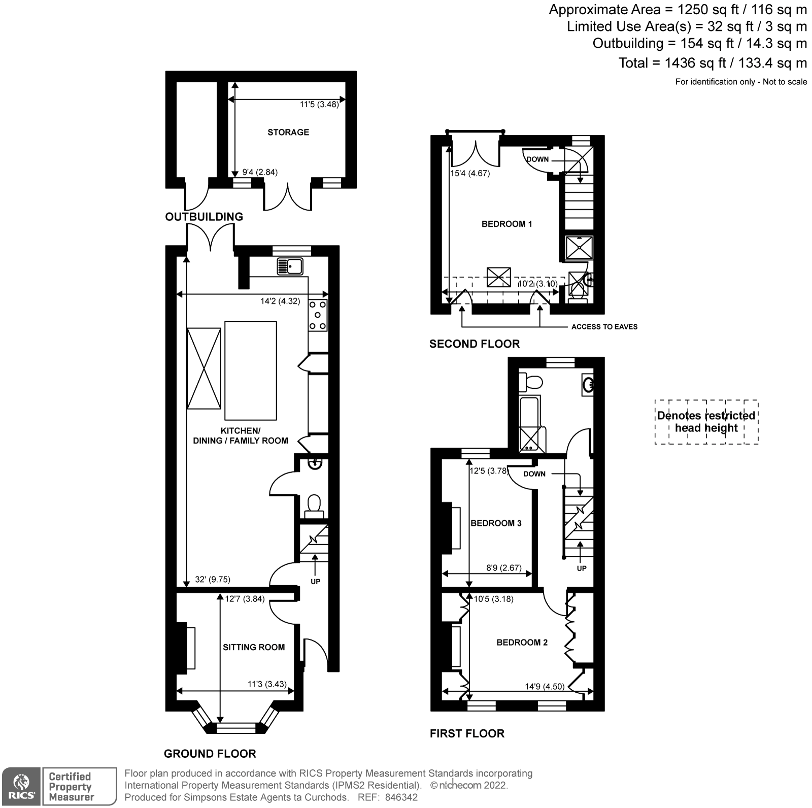 Fordwater Road, Chertsey KT16, 3 bedroom semidetached house for sale