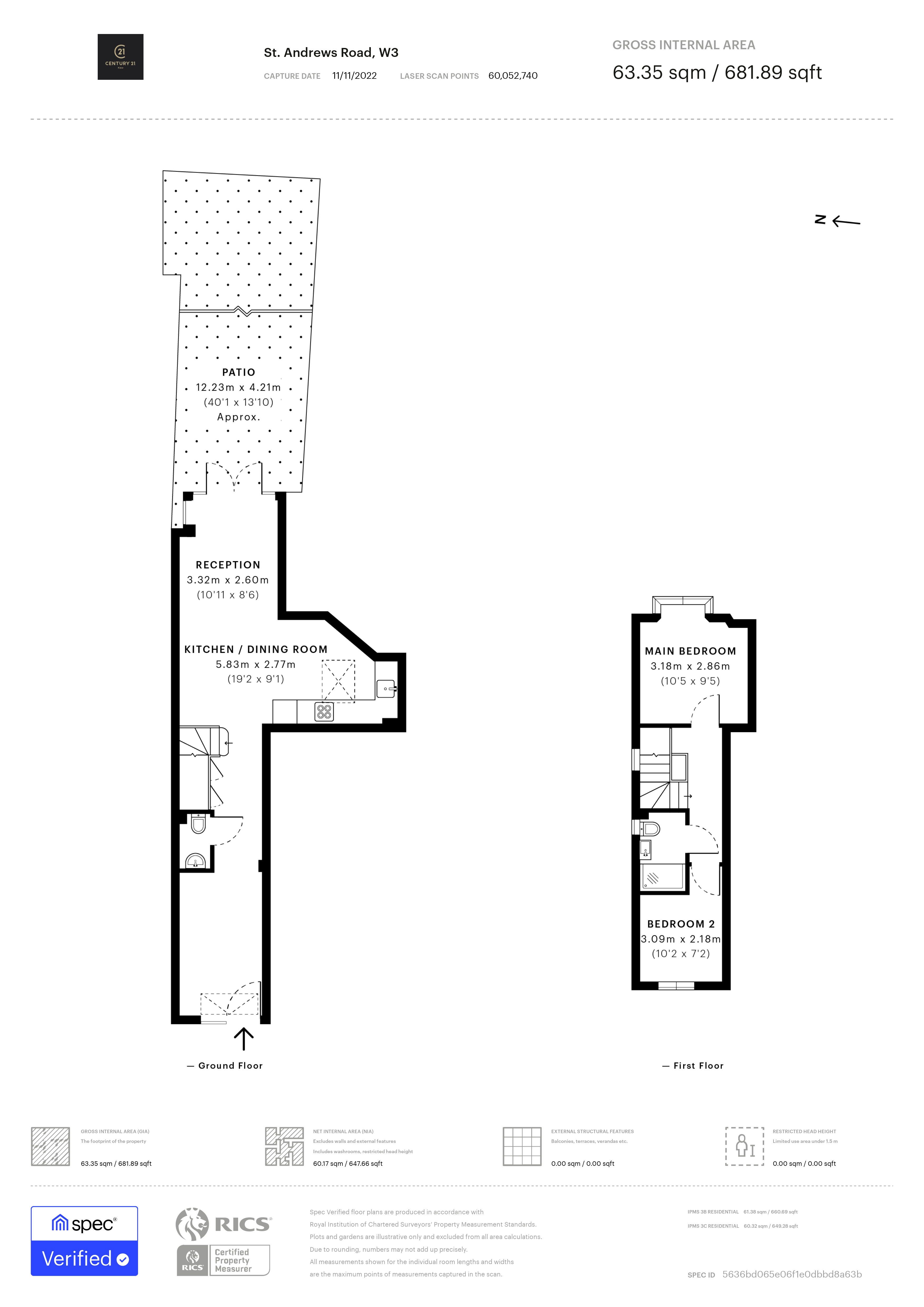 St. Andrews Road, London W3, 2 bedroom end terrace house for sale
